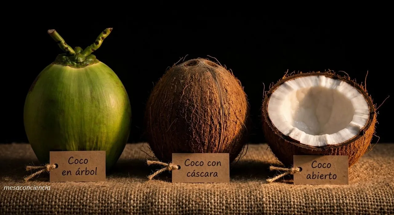 Fotografía de coco deshidratado
