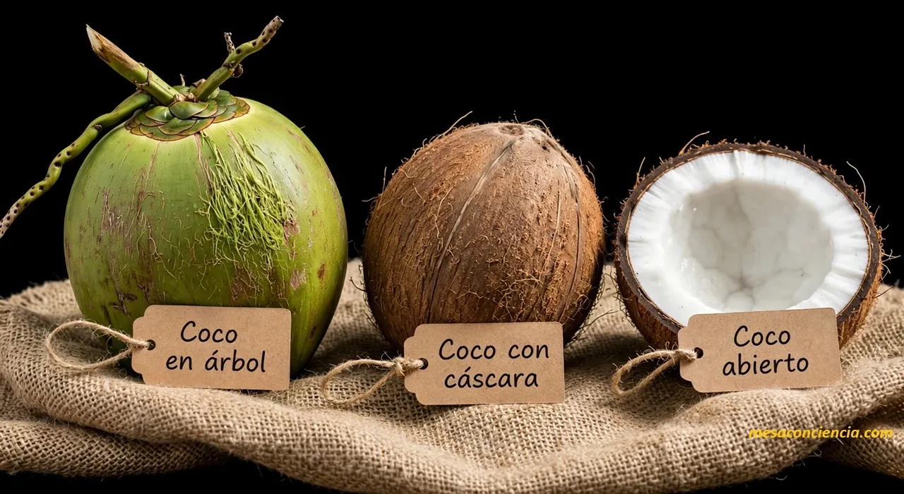 Fotografía de coco deshidratado
