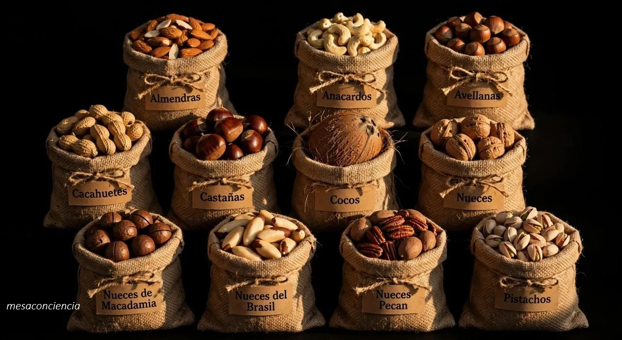 Fotografía de distintos frutos secos