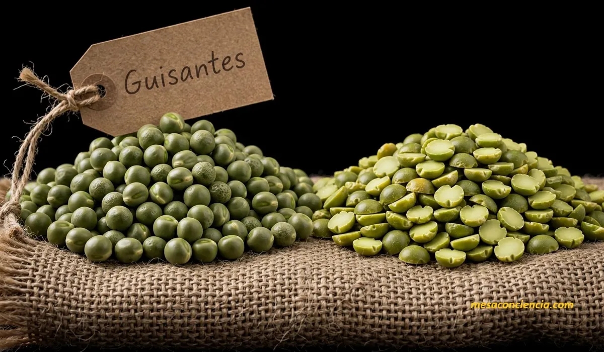 Fotografía de guisantes secos
