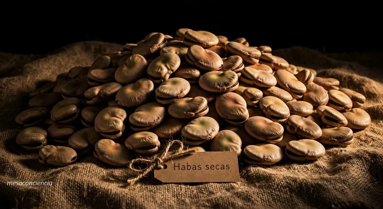 Fotografía de habas secas