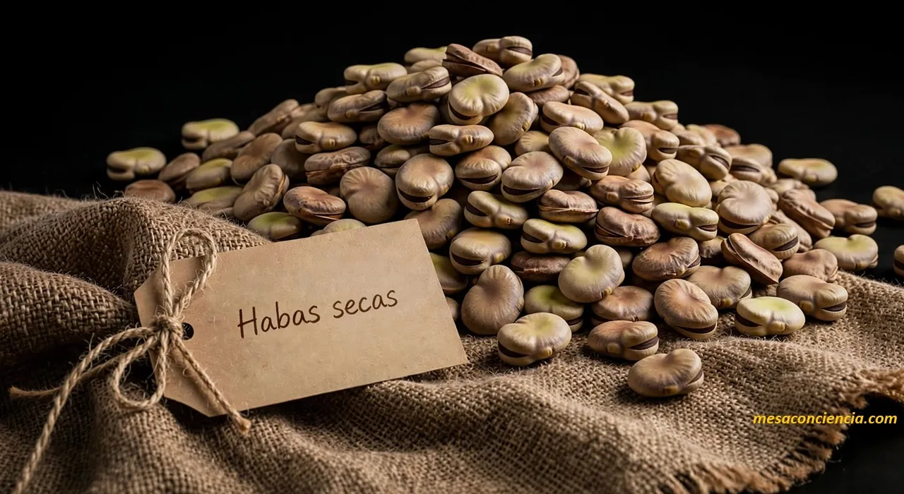 Fotografía de habas secas