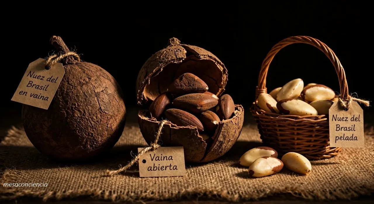 Fotografía de nueces del Brasil sin cáscara