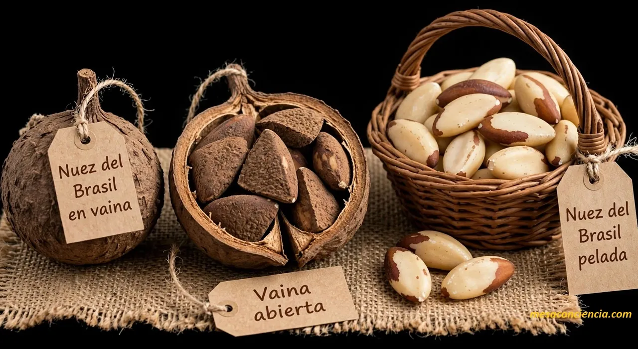 Fotografía de nueces del Brasil sin cáscara